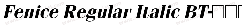 Fenice Regular Italic BT字体转换